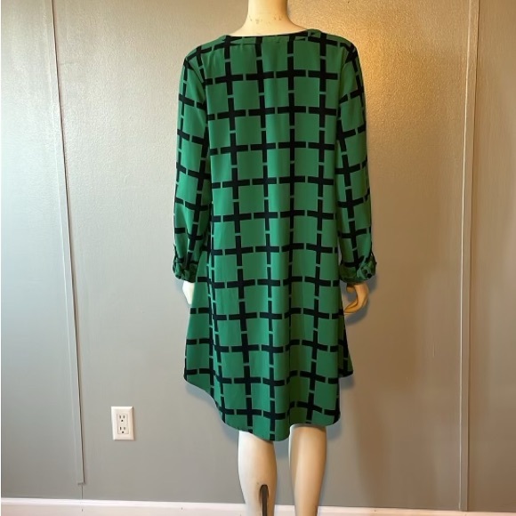 Merona plaided, long sleeves tunic dress, size XL - Picture 4 of 10